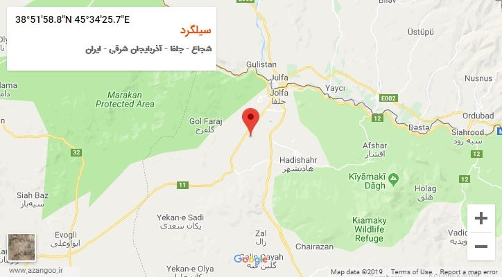روستای سیلگرد بر روی نقشه