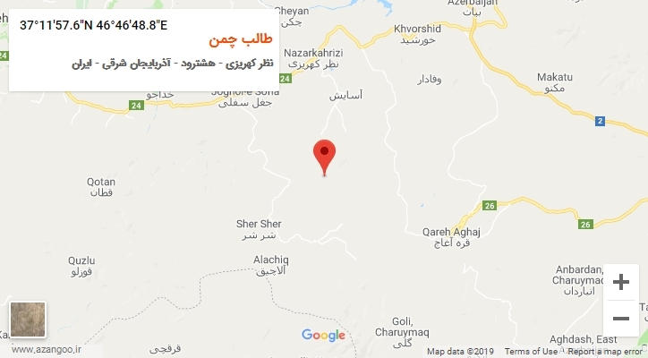 روستای طالب چمن بر روی نقشه