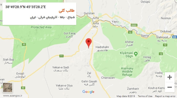 روستای طالب گلی بر روی نقشه
