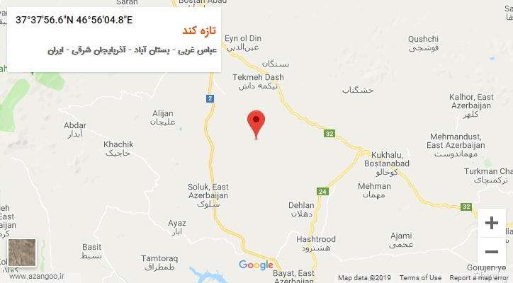 روستای تازه کند بر روی نقشه