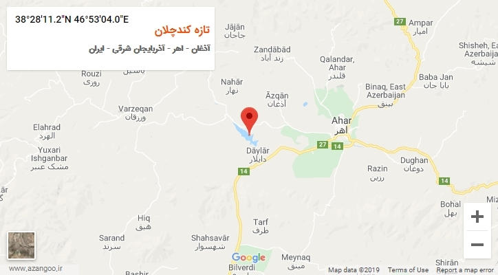 روستای تازه کندچلان بر روی نقشه