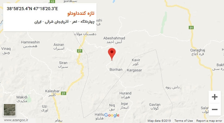 روستای تازه کندداودلو بر روی نقشه
