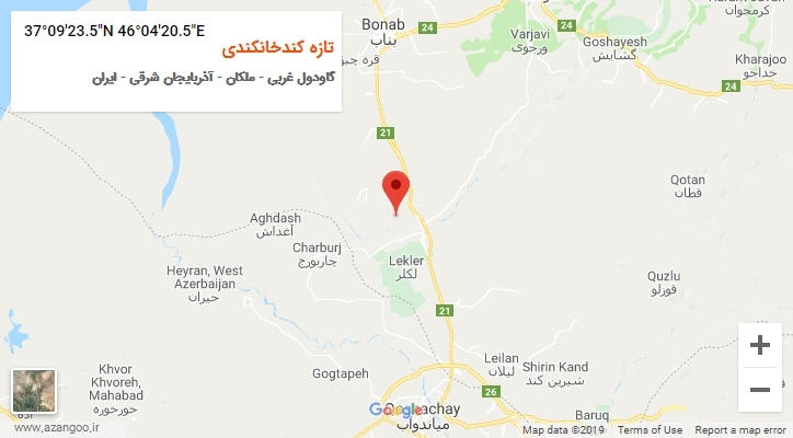 روستای تازه کندخانکندی بر روی نقشه