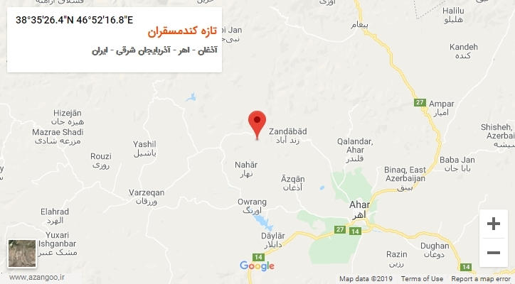 روستای تازه کندمسقران بر روی نقشه