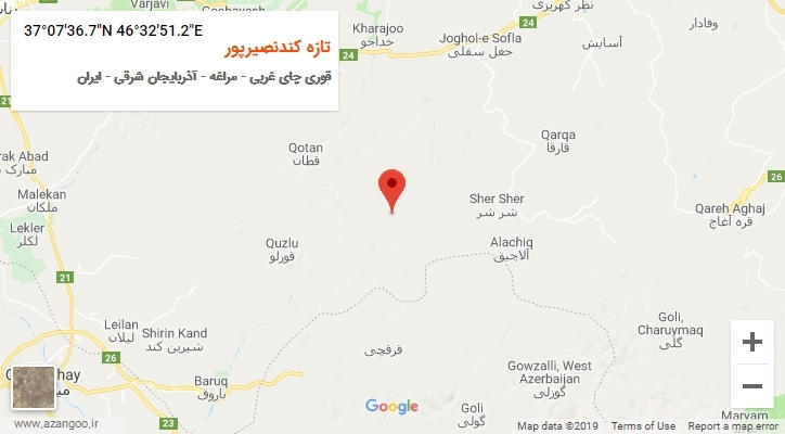 روستای تازه کندنصیرپور بر روی نقشه