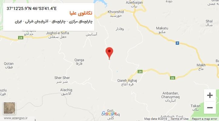 روستای تکانلوی علیا بر روی نقشه