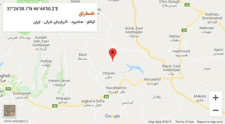 روستای طمطراق بر روی نقشه