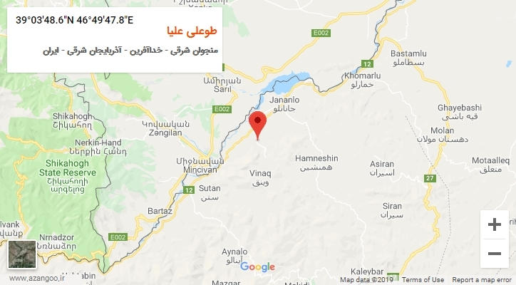 روستای طوعلی علیا بر روی نقشه