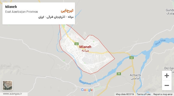 دهستان تیرچایی بر روی نقشه