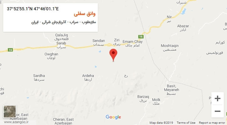 روستای وانق سفلی بر روی نقشه