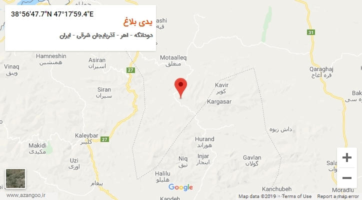 روستای یدی بلاغ بر روی نقشه