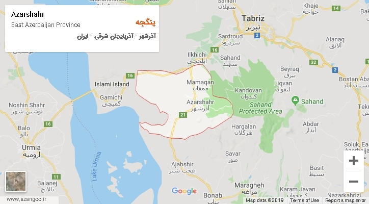 دهستان ینگجه بر روی نقشه