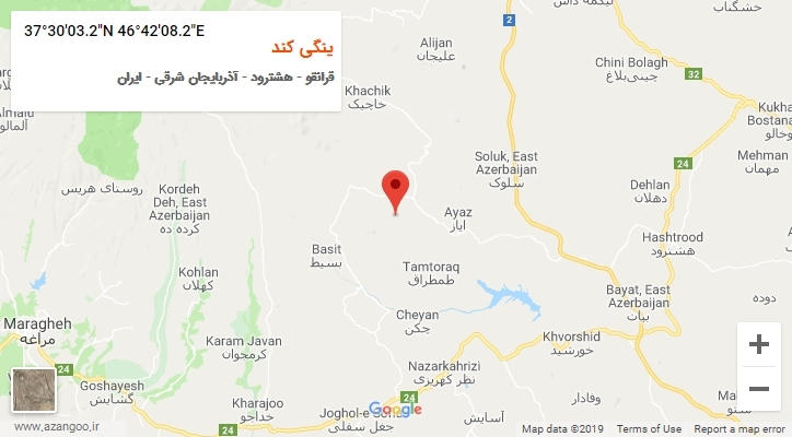 روستای ینگی کند بر روی نقشه