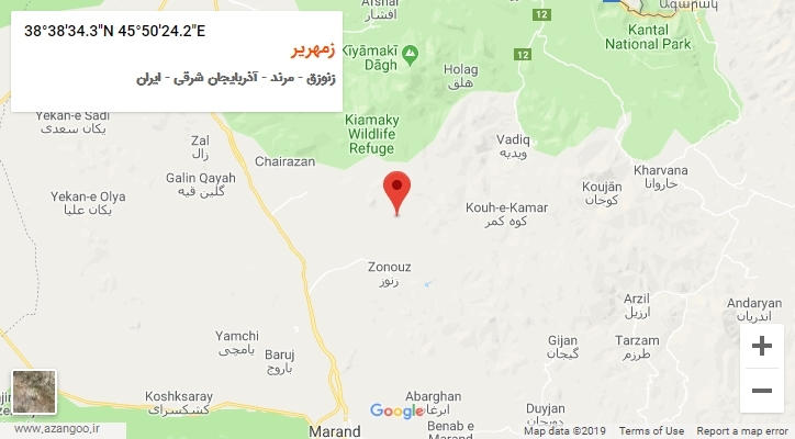 روستای زمهریر بر روی نقشه