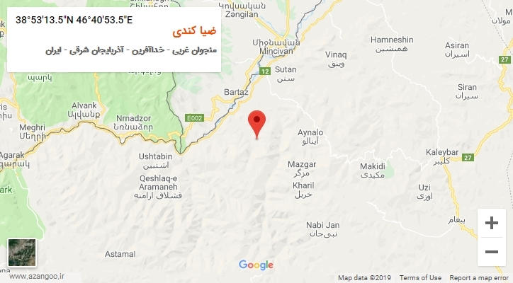 روستای ضیا کندی بر روی نقشه