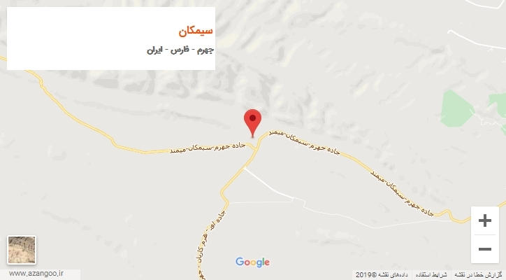 شهر سیمکان بر روی نقشه