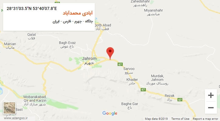 روستای آبادی محمدآباد بر روی نقشه