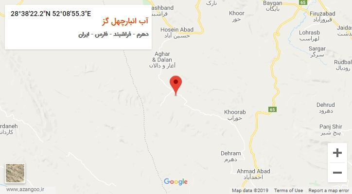 روستای آب انبارچهل گز بر روی نقشه