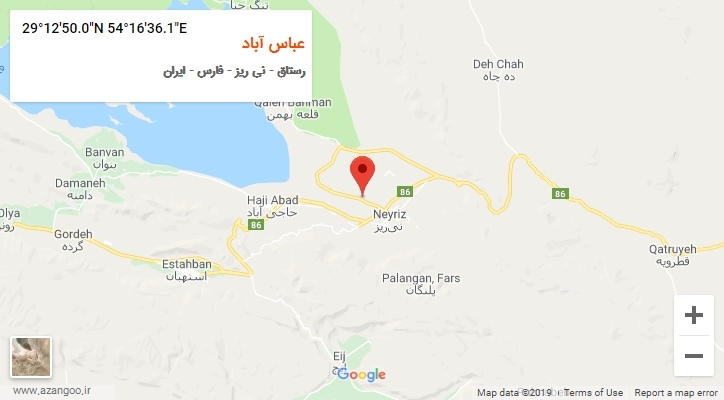روستای عباس آباد بر روی نقشه