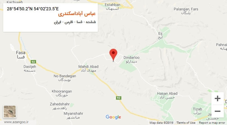 روستای عباس آباداسکندری بر روی نقشه