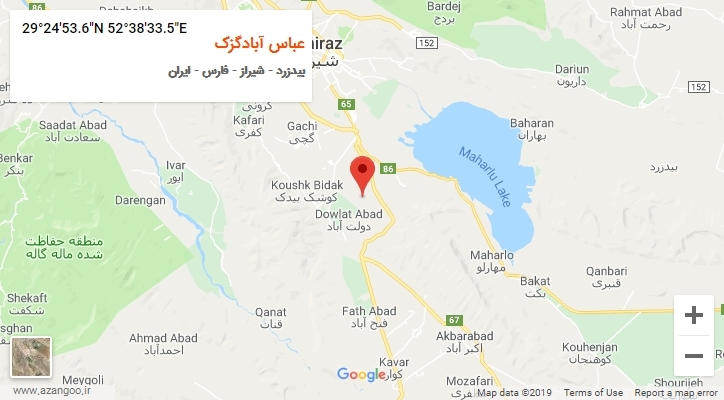 روستای عباس آبادگزک بر روی نقشه