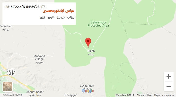 روستای عباس آبادنورمحمدی بر روی نقشه