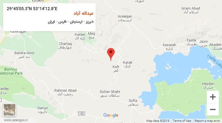 روستای عبداله آباد بر روی نقشه