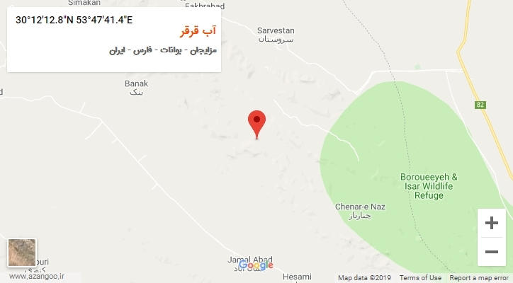 روستای آب قرقر بر روی نقشه