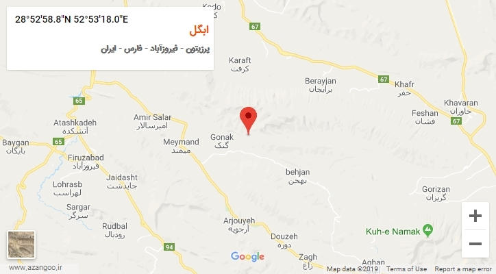 روستای ابگل بر روی نقشه