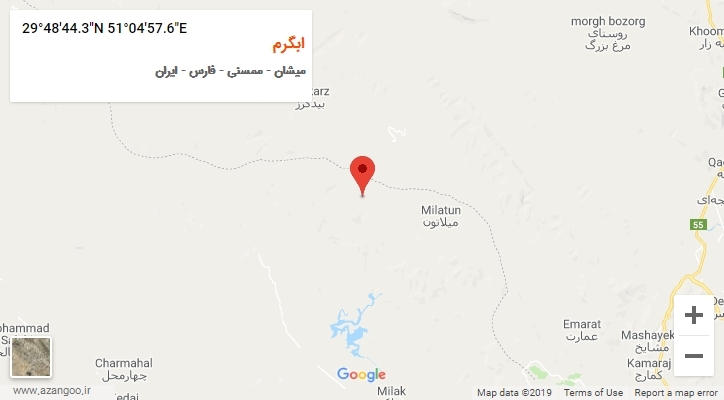روستای ابگرم بر روی نقشه