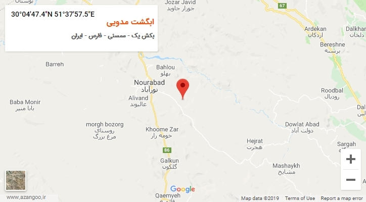 روستای ابگشت مدویی بر روی نقشه