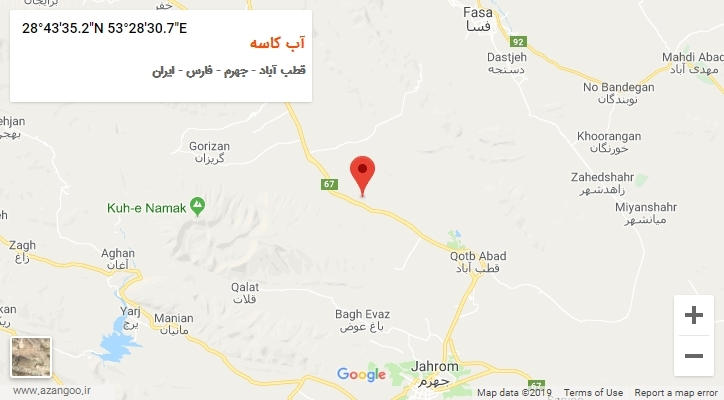 روستای آب کاسه بر روی نقشه