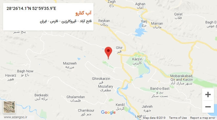 روستای آب کنارو بر روی نقشه
