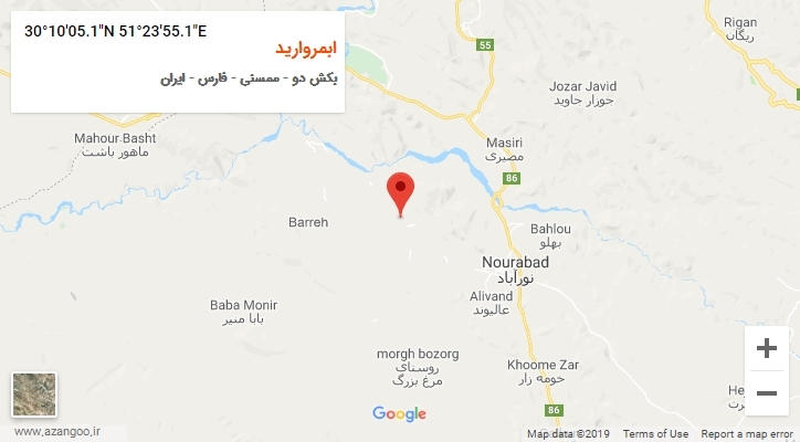 روستای ابمروارید بر روی نقشه