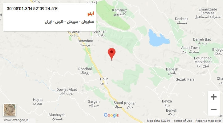 روستای ابنو بر روی نقشه