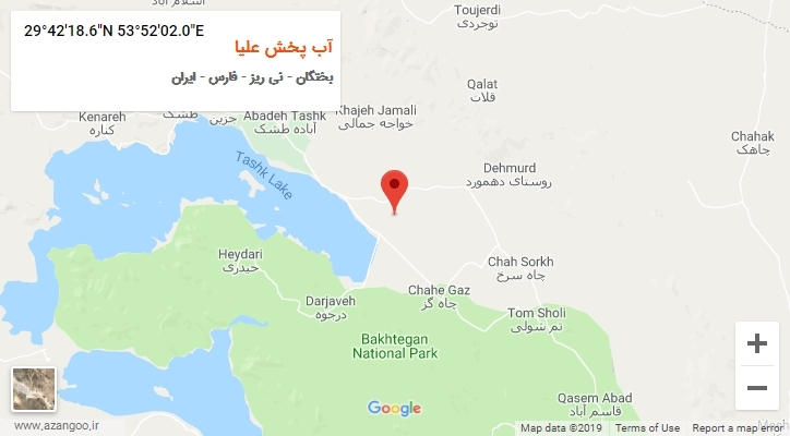 روستای آب پخش علیا بر روی نقشه