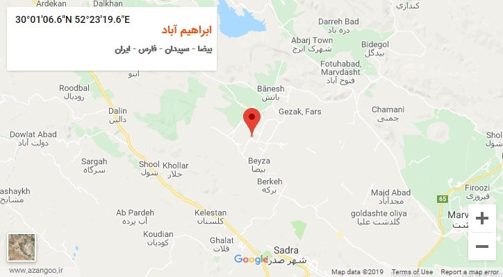روستای ابراهیم آباد بر روی نقشه