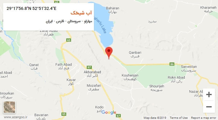 روستای آب شیخک بر روی نقشه