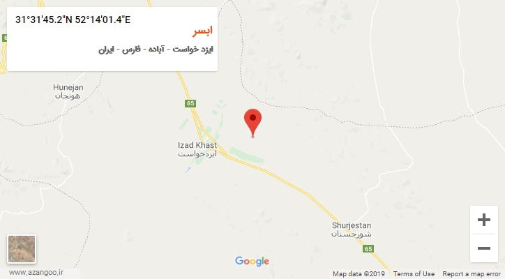 روستای ابسر بر روی نقشه