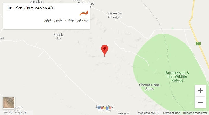 روستای ابسر بر روی نقشه