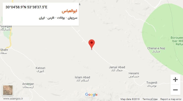 روستای ابوالعباس بر روی نقشه