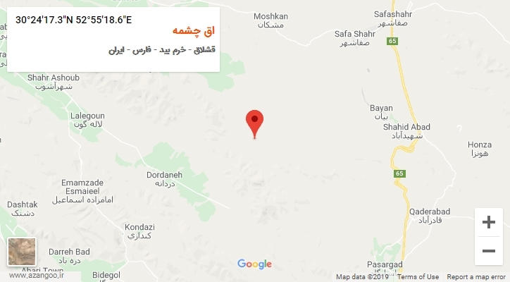 روستای اق چشمه بر روی نقشه