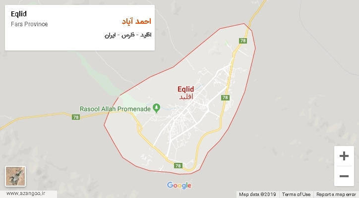 دهستان احمد آباد بر روی نقشه
