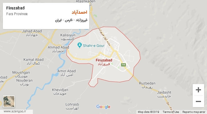 دهستان احمدآباد بر روی نقشه