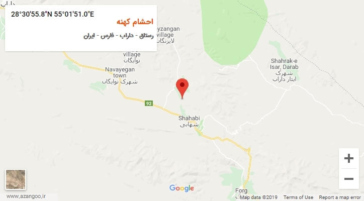 روستای احشام کهنه بر روی نقشه