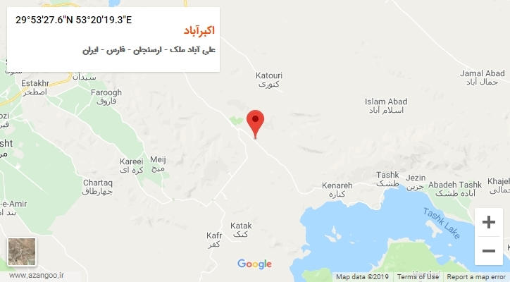 روستای اکبرآباد بر روی نقشه