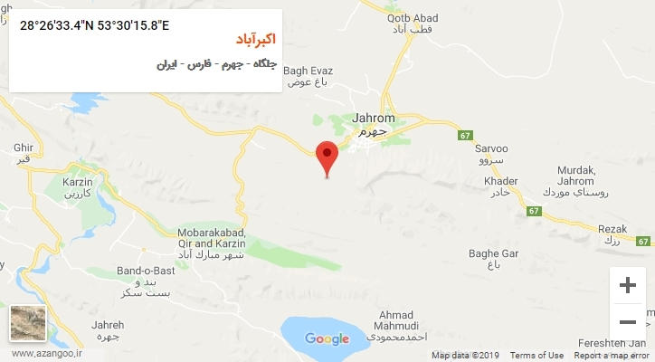 روستای اکبرآباد بر روی نقشه