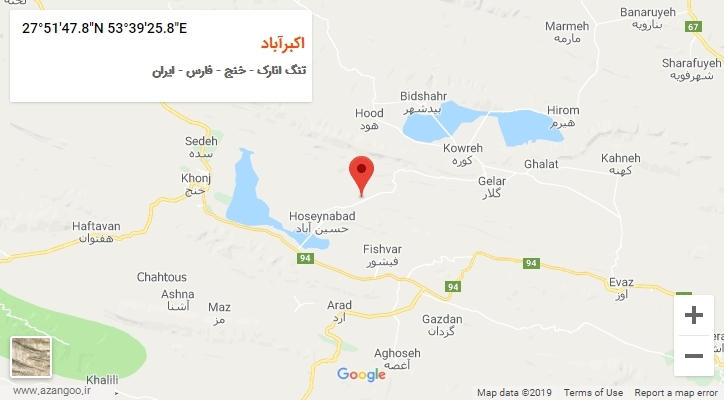 روستای اکبرآباد بر روی نقشه
