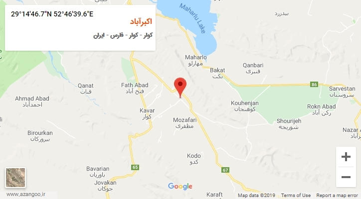 روستای اکبرآباد بر روی نقشه