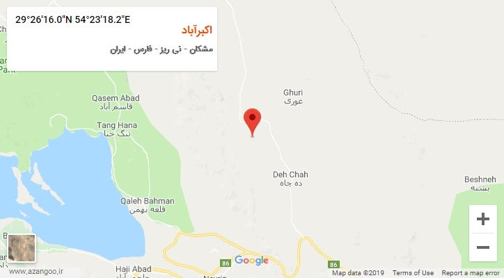 روستای اکبرآباد بر روی نقشه